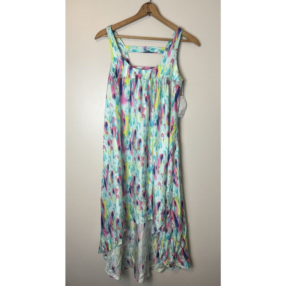 LaRoque Silk High Low Water Color Maxi Dress NWT‎ Sz S
